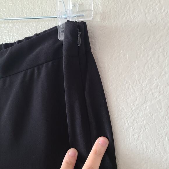 Susan Graver Black Pants Sz Medium Zipper Lightweight Career Minimalist Stretch - Picture 3 of 8
